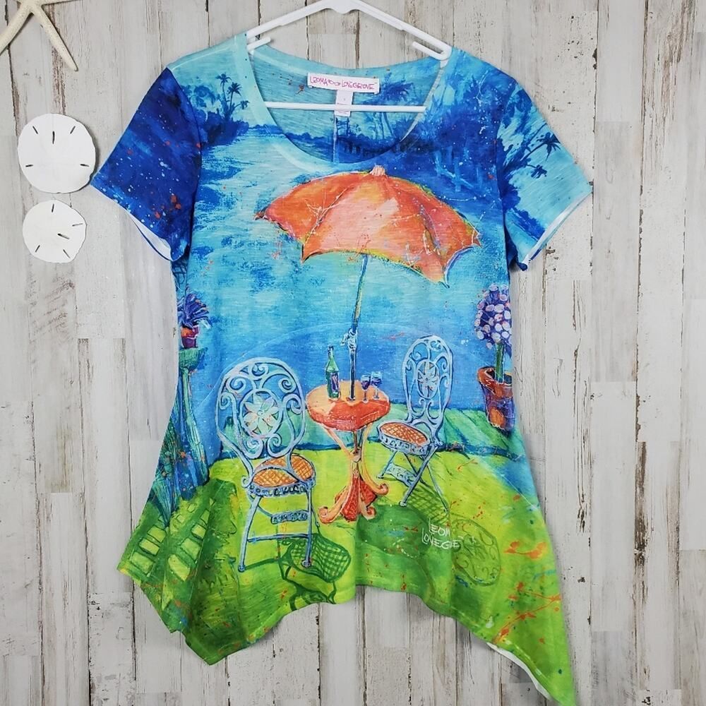Leoma Lovegrove Graphic Short Sleeve Tee Shirt Size Small